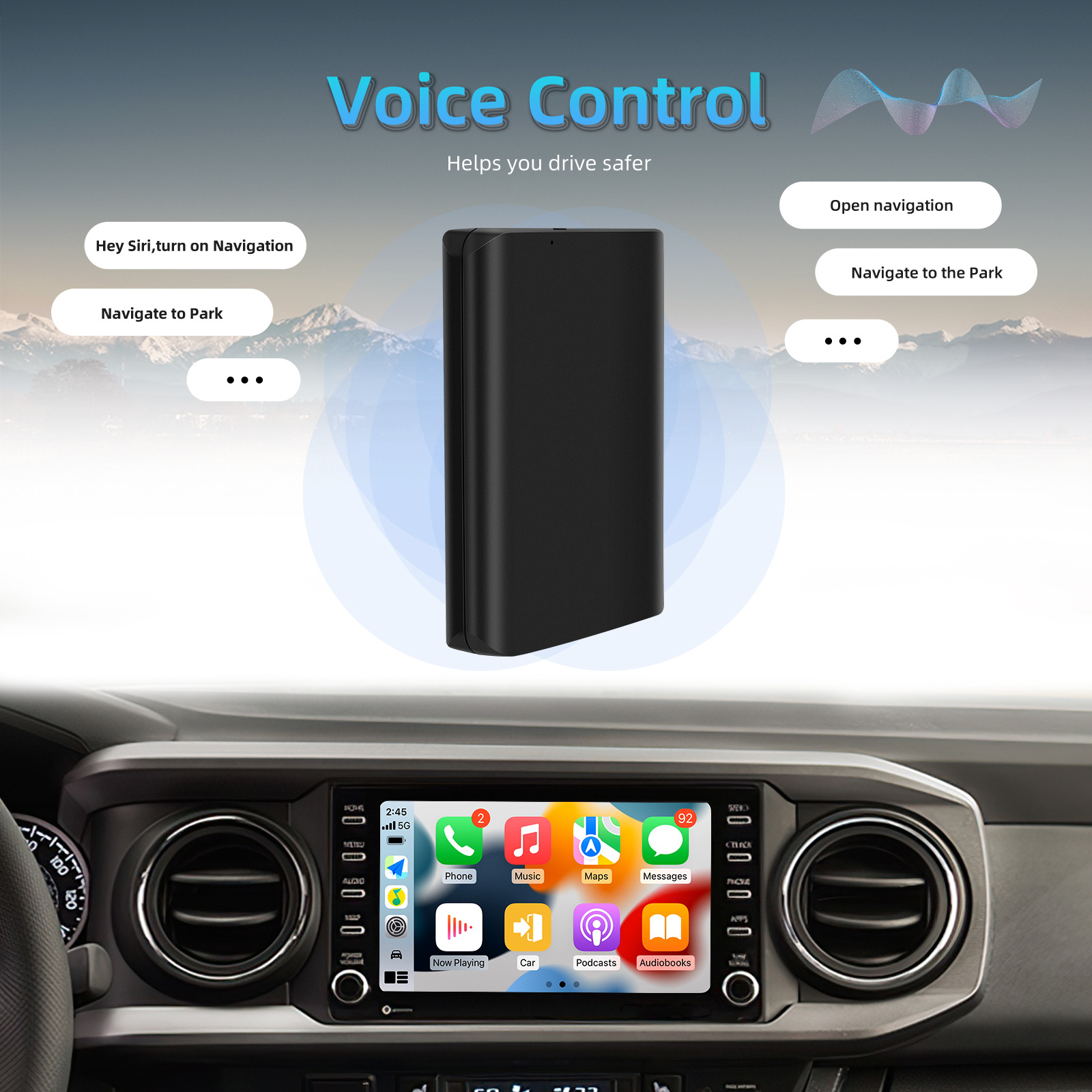 Android 13.0 Wireless Adapter Compatible for Carplay Android Auto External Module