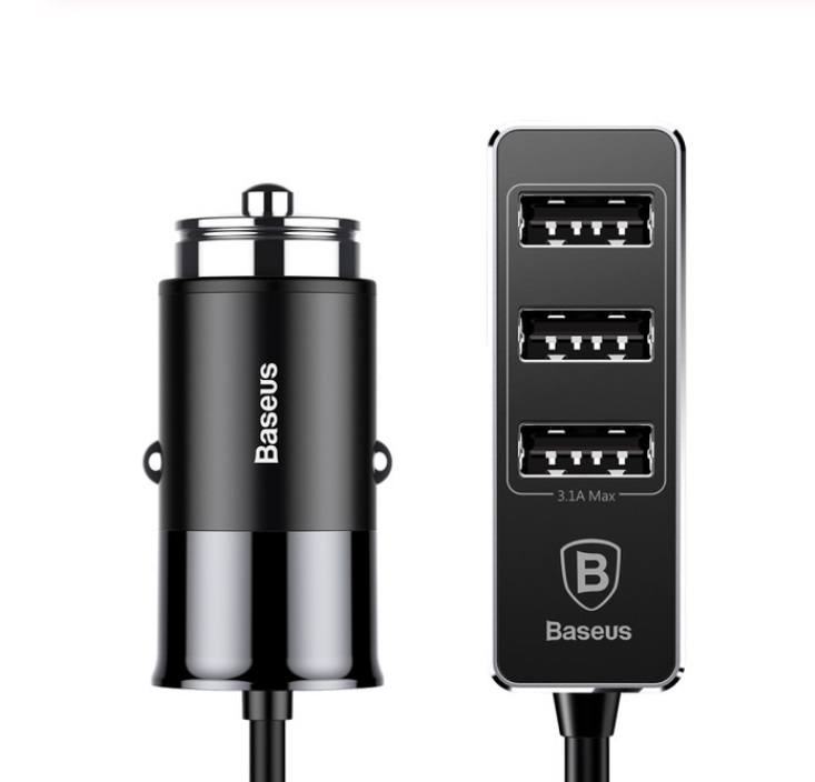 Baseus Car USB Charger 4 Ports Output Car Charger Mobile Phone Charger for iPhone X 8 7 6 Samsung Xiaomi Charger