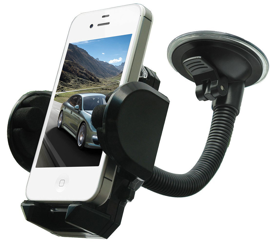 Car Phone Mount 360° Rotatable Cell Phone Holder Car Air Vent Bracket Dashboard Support Windshield Mount Adjustable Angle for Car Navigation