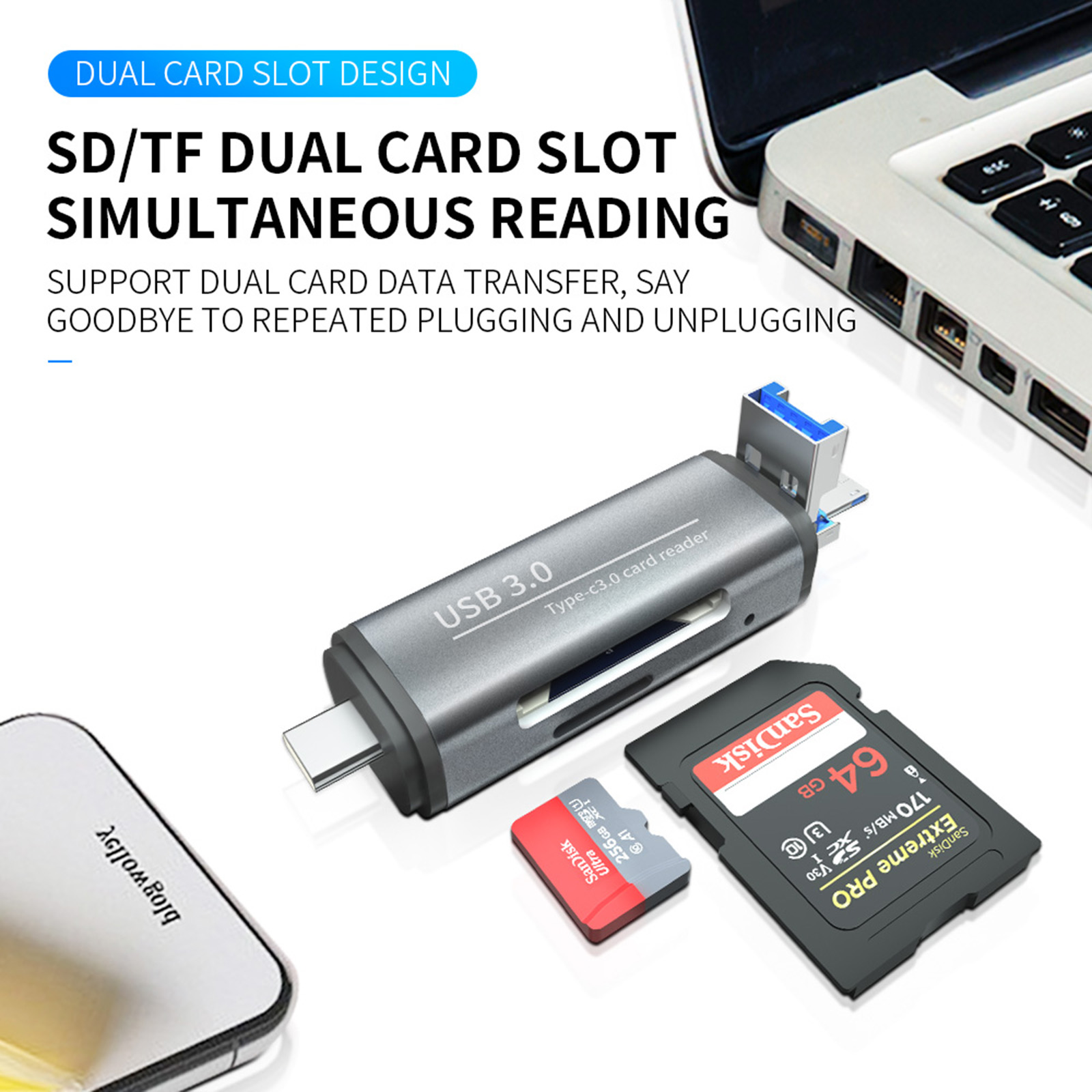Card Reader Usb 3.0 Type-c Multi-functional Smart Memory Card Reader Supports Sd/td/u Disk For Pc Laptop