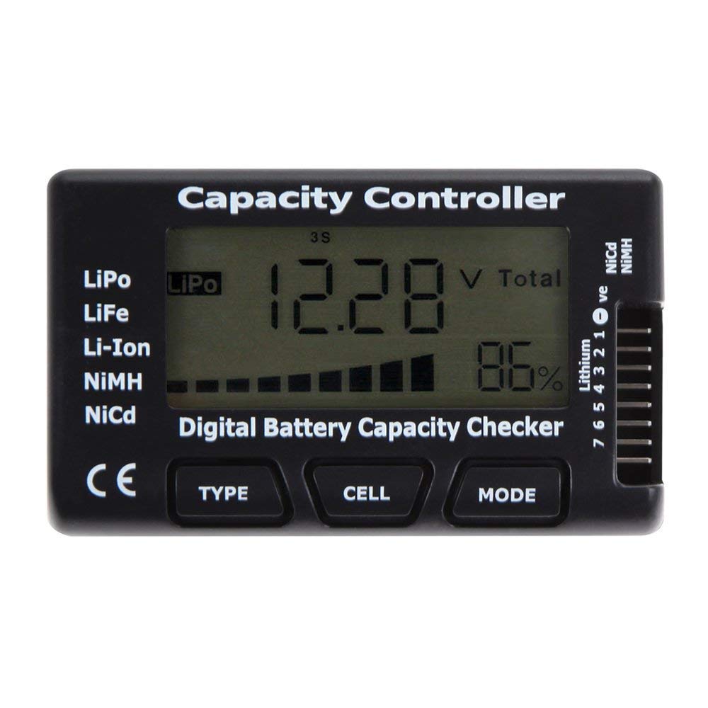 Cellmeter7 Digital Battery Capacity Checker Controller Tester for LiPo/LiFe/ Li-ion/NiMH/Nicd