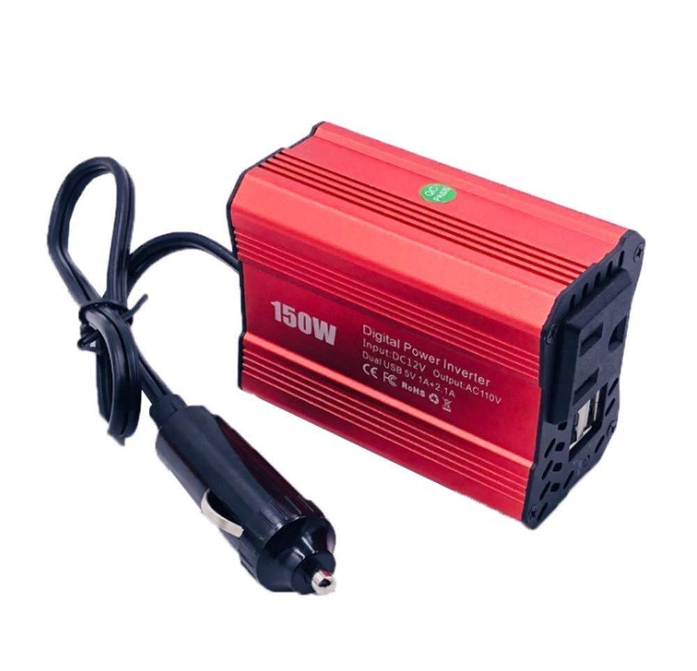 Dual USB 150W DC 12V to AC 110V/220V Power Converter Car Charger Adapter Car Inverter US Socket
