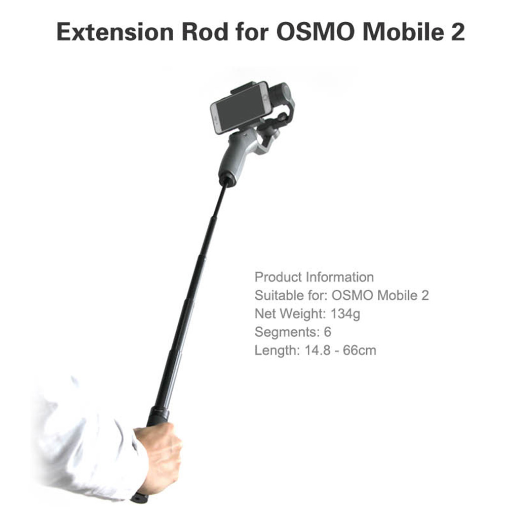 Extension Stick Rod pole Scalable Holder for DJI OSMO Mobile 2/Zhiyun Smooth Q 4 Handheld Smartphone Gimbal Accessories
