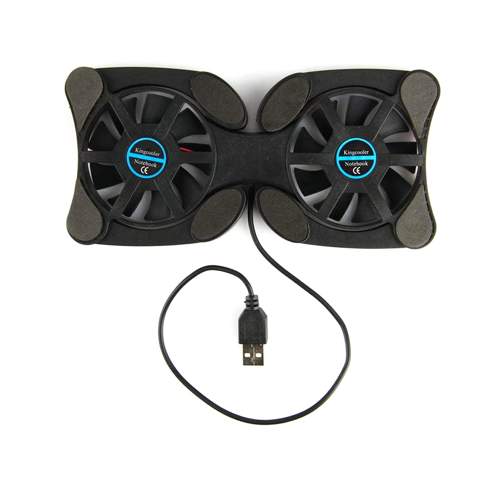 Foldable USB Laptop Cooling Pads with Double Fans Mini Octopus Notebook Cooler Cooling Pad for 7-15 Inch Notebook Laptop