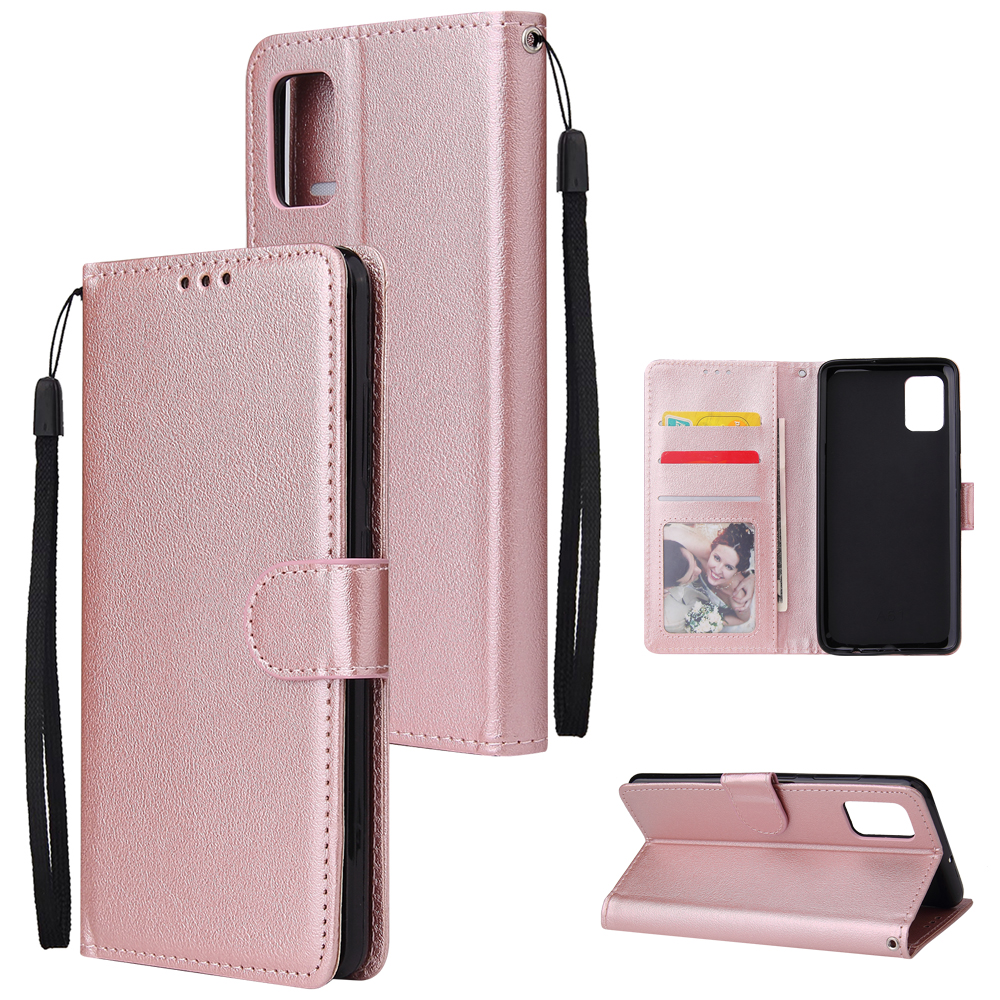 For Samsung A51 Phone Case PU Leather Shell All-round Protection Precise Cutout Wallet Design Cellphone Cover