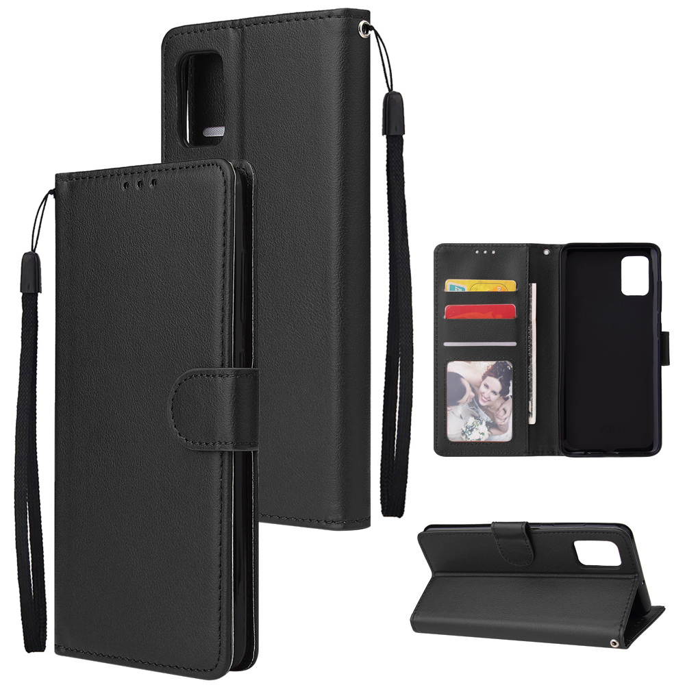 For Samsung A51 Phone Case PU Leather Shell All-round Protection Precise Cutout Wallet Design Cellphone Cover