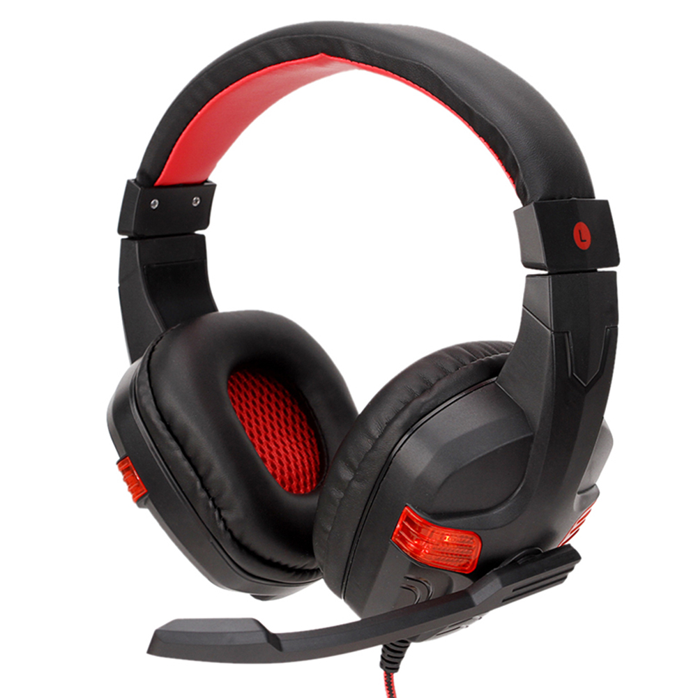 Gaming Headset Deep Bass Stereo Computer Game Headphones with Microphone LED Light