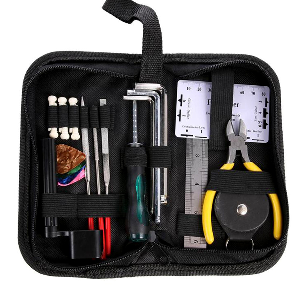 Guitar Maintenance Tool Kit String Replacement Musical Instrument Clean and Repair Luthier’s Assistant
