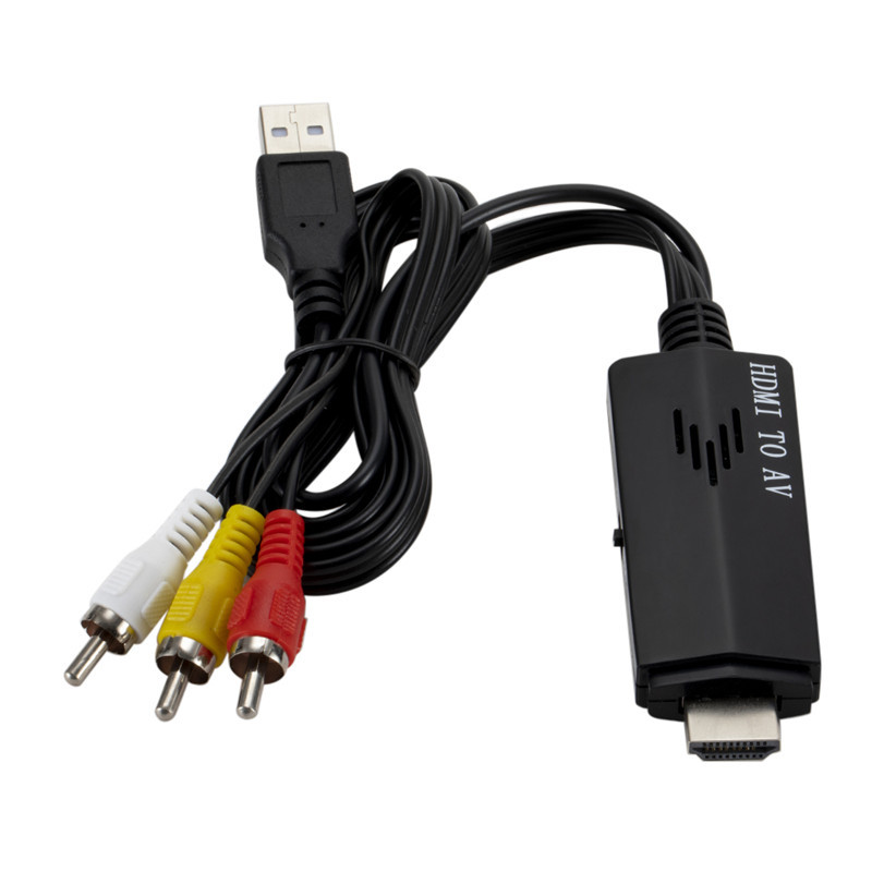 HDMI to RCA Cable 1080P HD Video to Audio Converter HDMI Male to RCA AV Component Converter for HDTV DVD TV