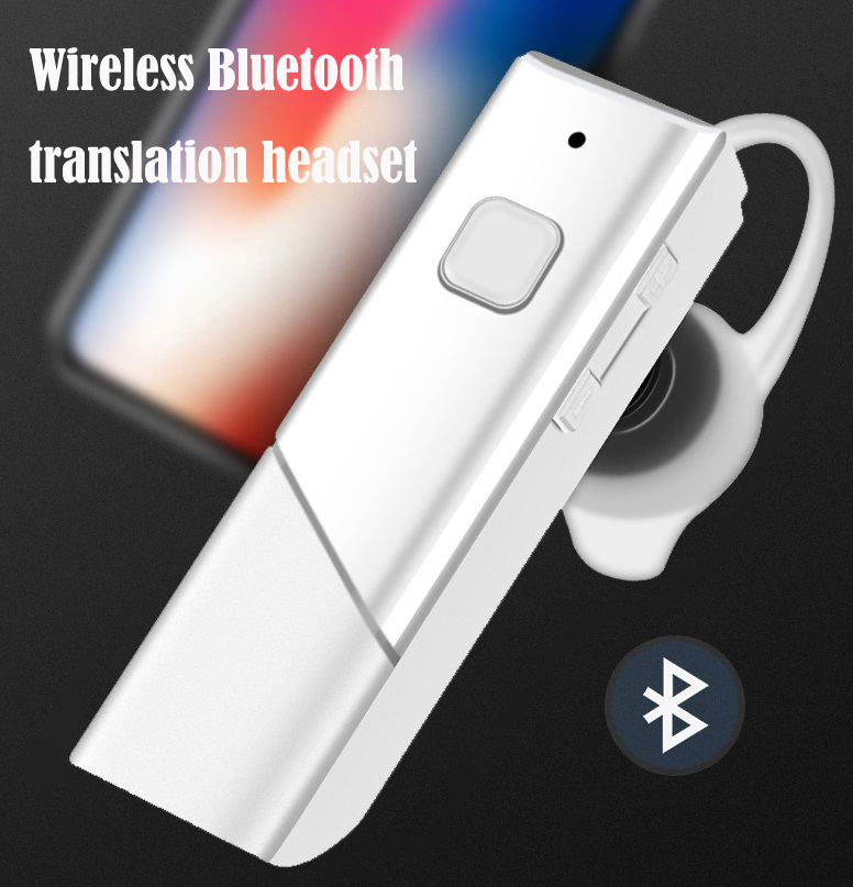HT20 Smart Voice Translator Wireless Headset Bluetooth5.0 Earphone Multi Languages Instant Real-time Translation