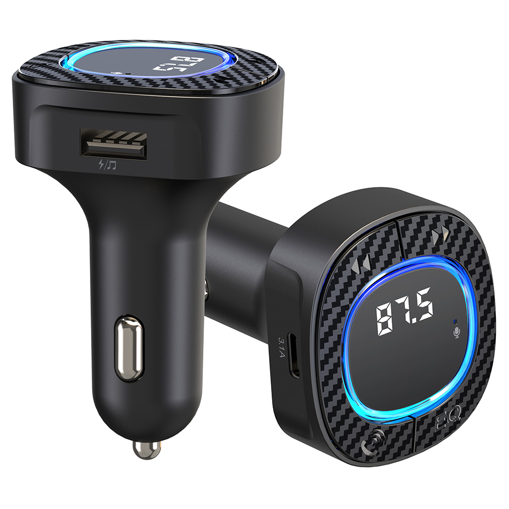 Handsfree Call Car Charger FM Transmitter With Light Dual USB Port Charger Mp3 Audio Music Stereo Adapter For All Smartphones