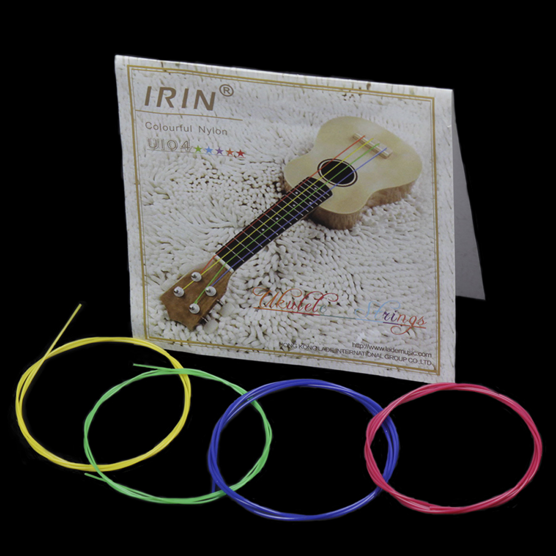 IRIN 4 Pcs Colored Nylon Ukulele Strings Guitar Strings Set Parts 0.56mm, 0.71mm, 0.81mm, 0.56mm