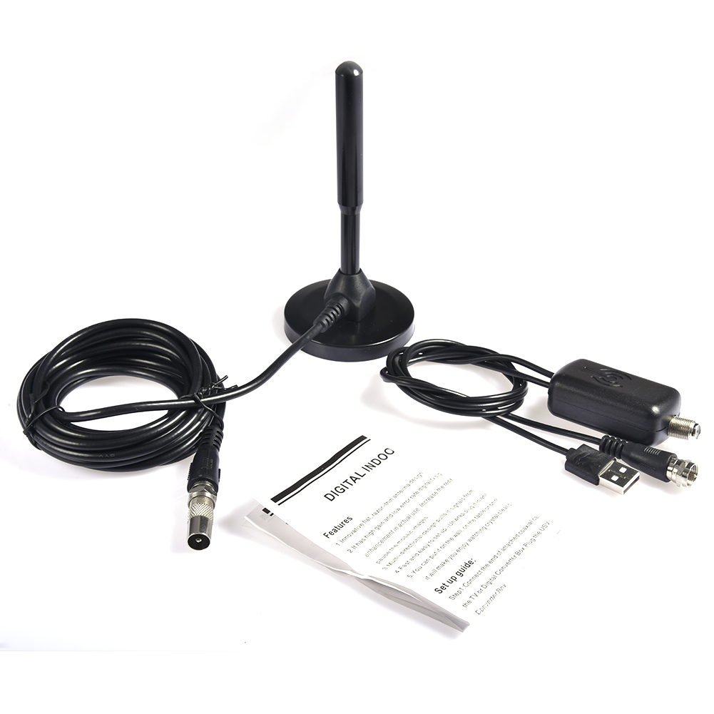 Indoor Antenna TV Digital Receptor Signal Amplificador TV Radio Antenna Interior DVB-T Stick Converter