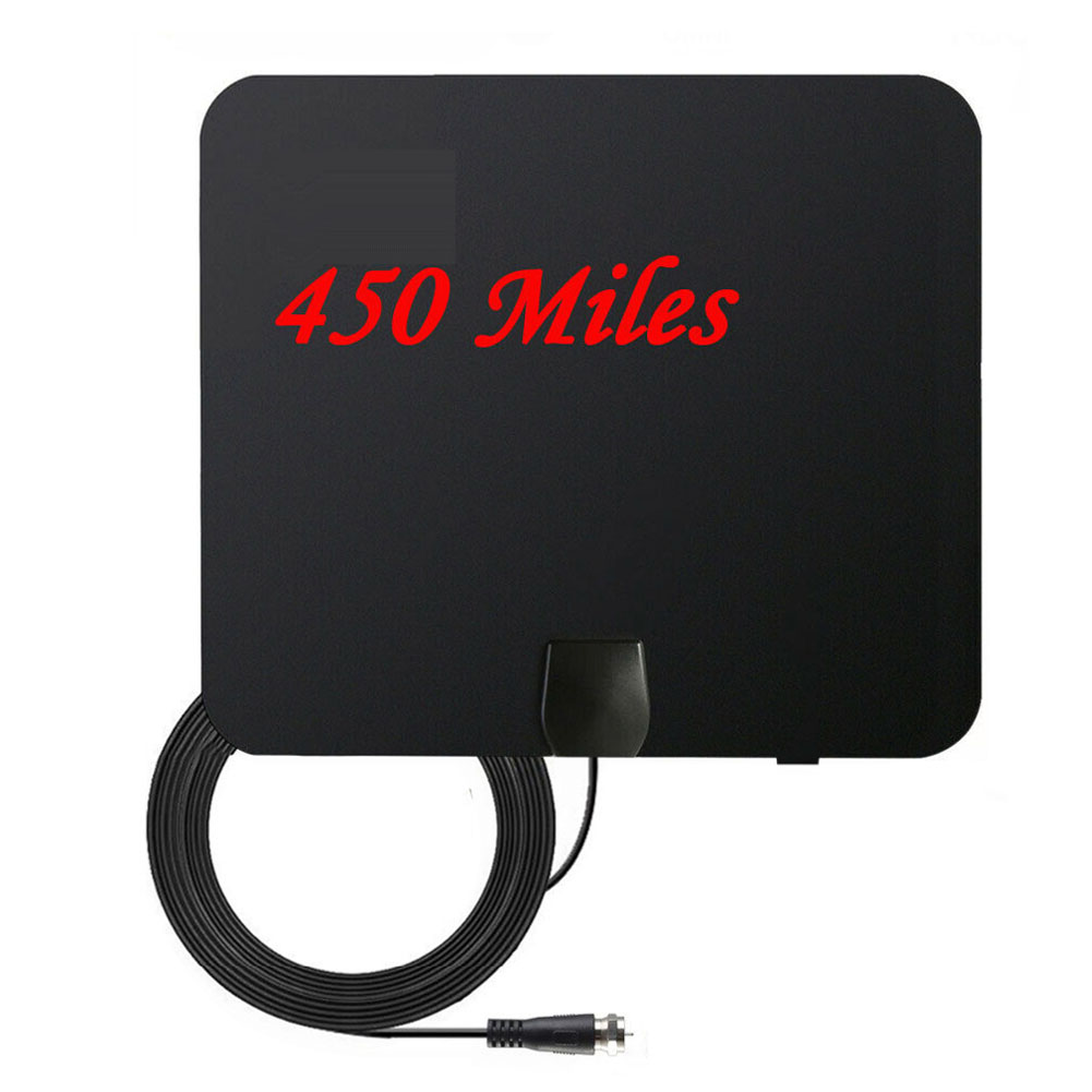 Indoor TV Antenna+ Digital Aerial HD Freeview Amplified Thin HDTV 450 Mile Range