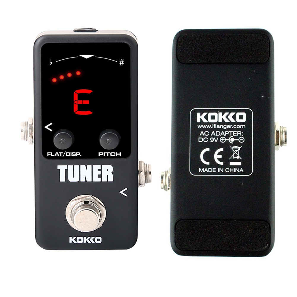 KOKKO Mini Pedal Tuner Guitarra Guitar Bass Violin Ukelele Stringed Instruments Tuner Effect Device