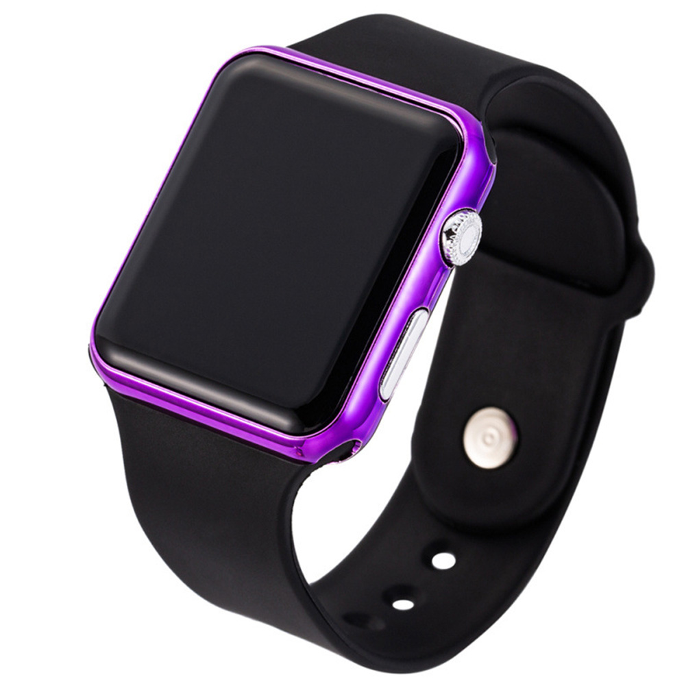 LED Square Casual Digital Watch with Rubber Band Sports Wrist Watches for Man Woman (colors optional)