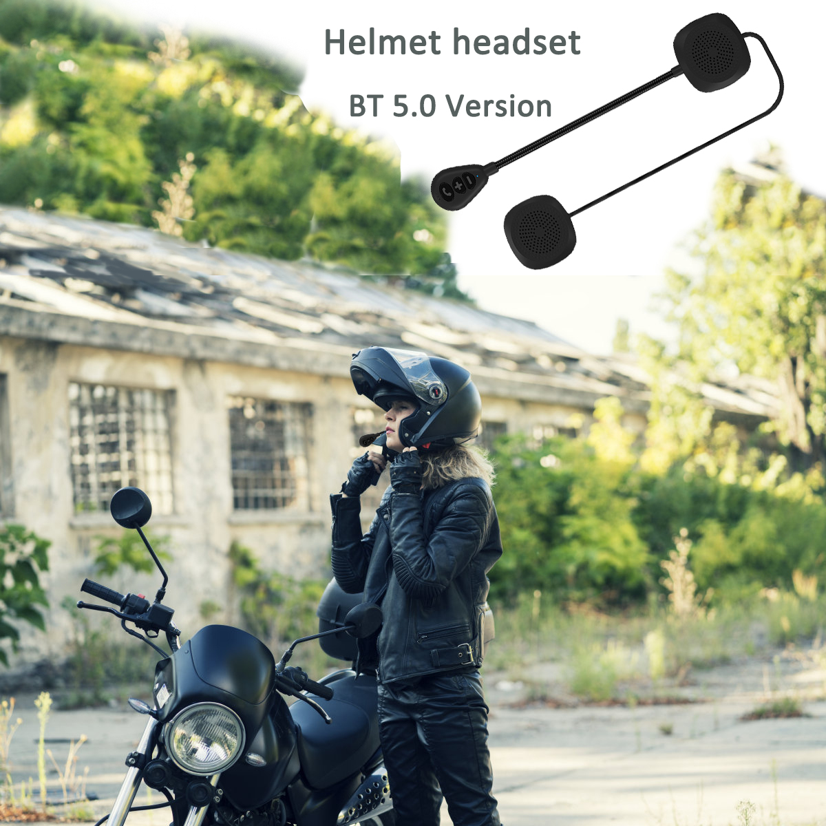 MH05 Bluetooth 5.0 Motorcycle Bluetooth Helmet Headset Low Energy Stereo Handsfree Helmet Headset