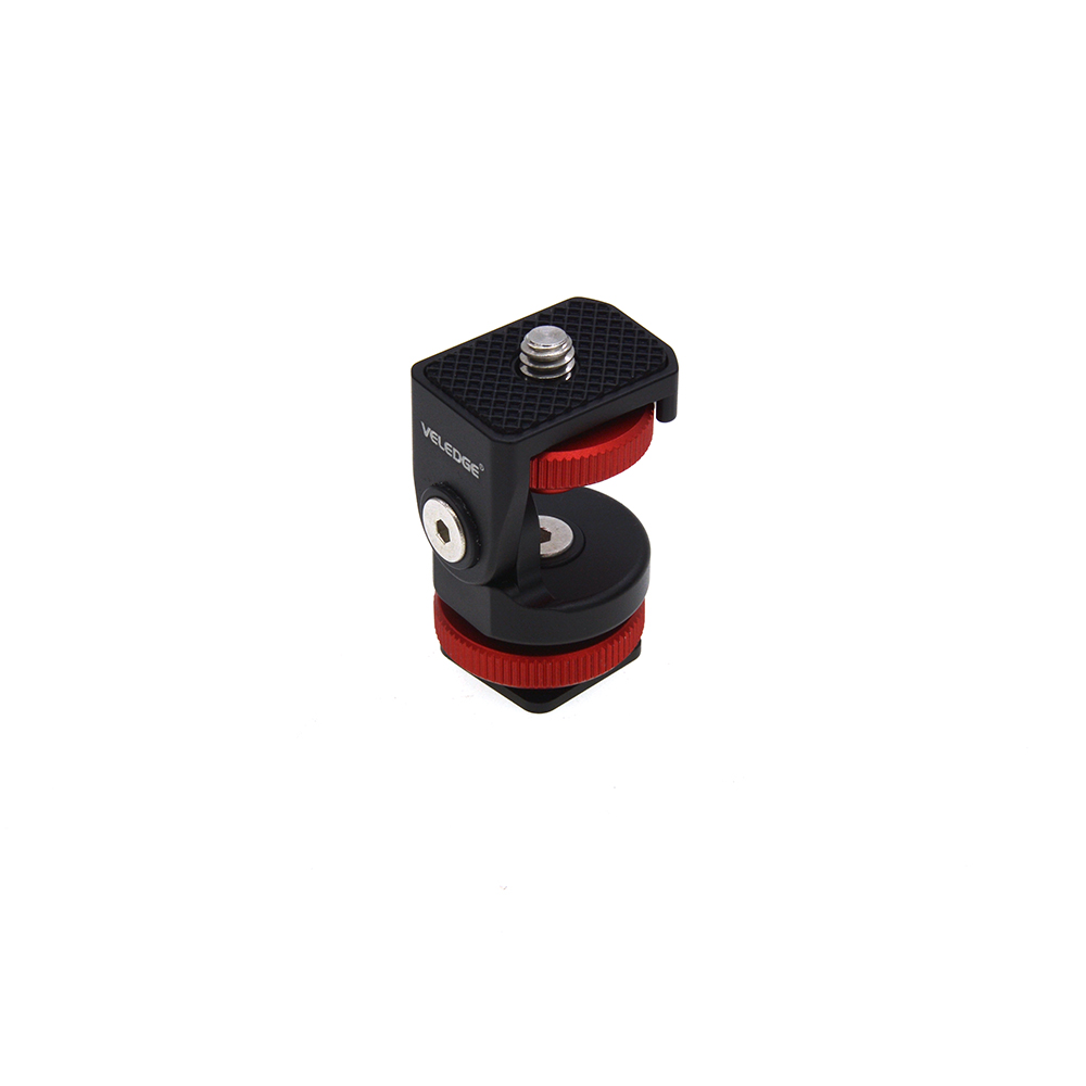 Mini Hot Shoe Adjustable Mount Holder on-Camera Monitor Bracket Stand 1/4” Screw for Video Camera Monitor Fill Light Flash