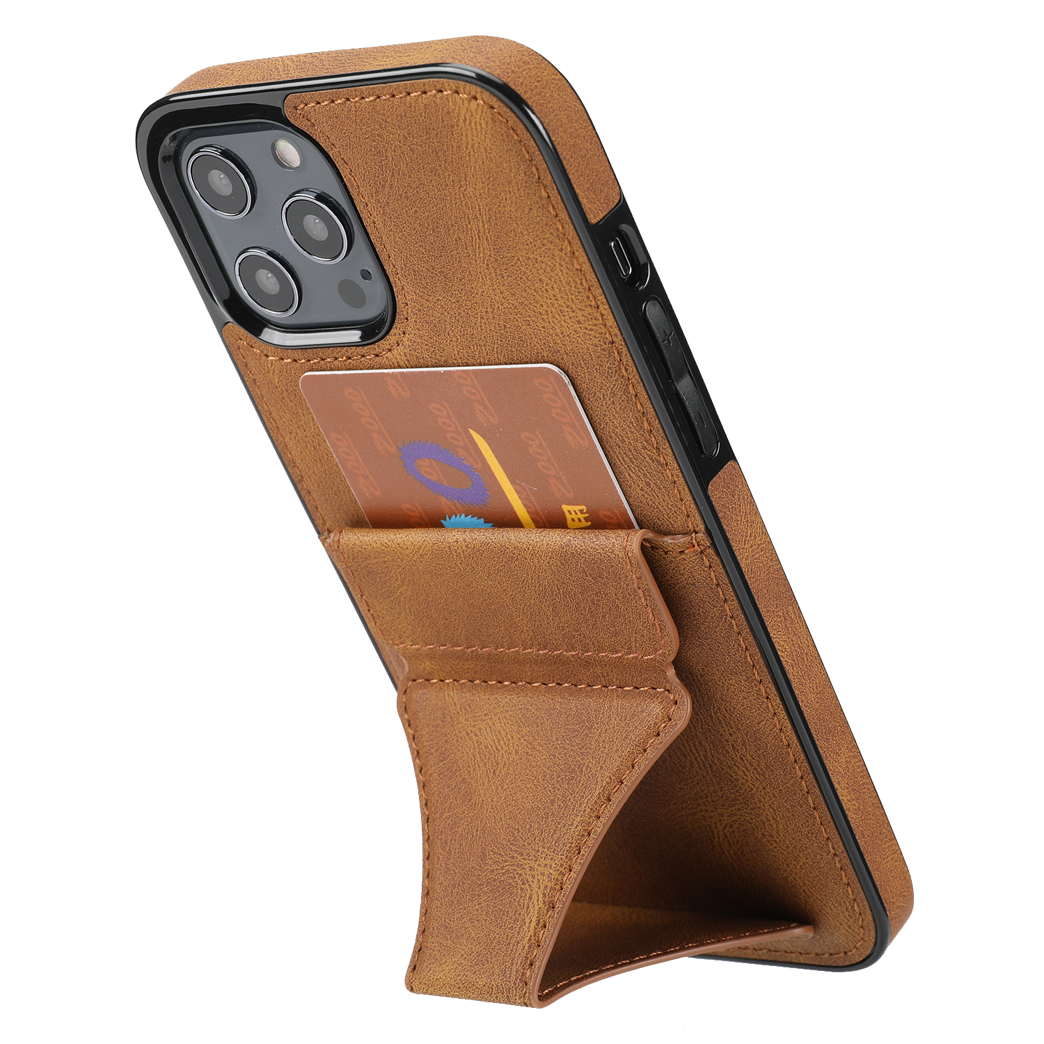 Mobile  Phone  Protective  Cover Solid Color Full Protector Anti-shock Anti-scratch Anti-slip Anti-fouling Phone Shell Compatible For Iphone 11 12 13 Series Brown_Iphone 11 pro max