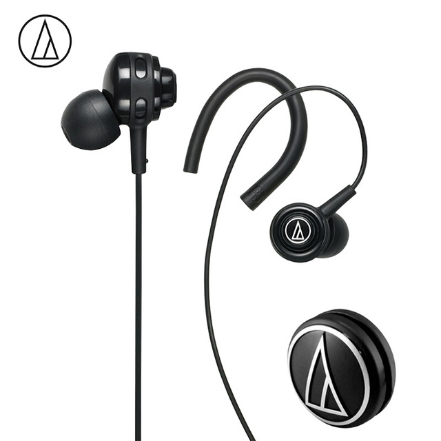 Original Audio-Technica ATH-COR150 Wired Earphone In-ear Sport Headset Adjustable Ear-hook Headphone Sweatproof Design