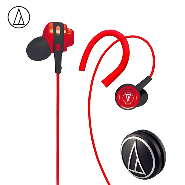 Original Audio-Technica ATH-COR150 Wired Earphone In-ear Sport Headset Adjustable Ear-hook Headphone Sweatproof Design