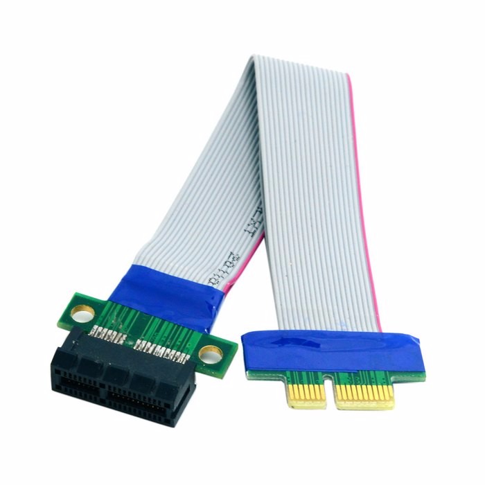 PCI Expres x1 PCI E Riser Card Extender Extension Ribbon Flex Relocate Cable