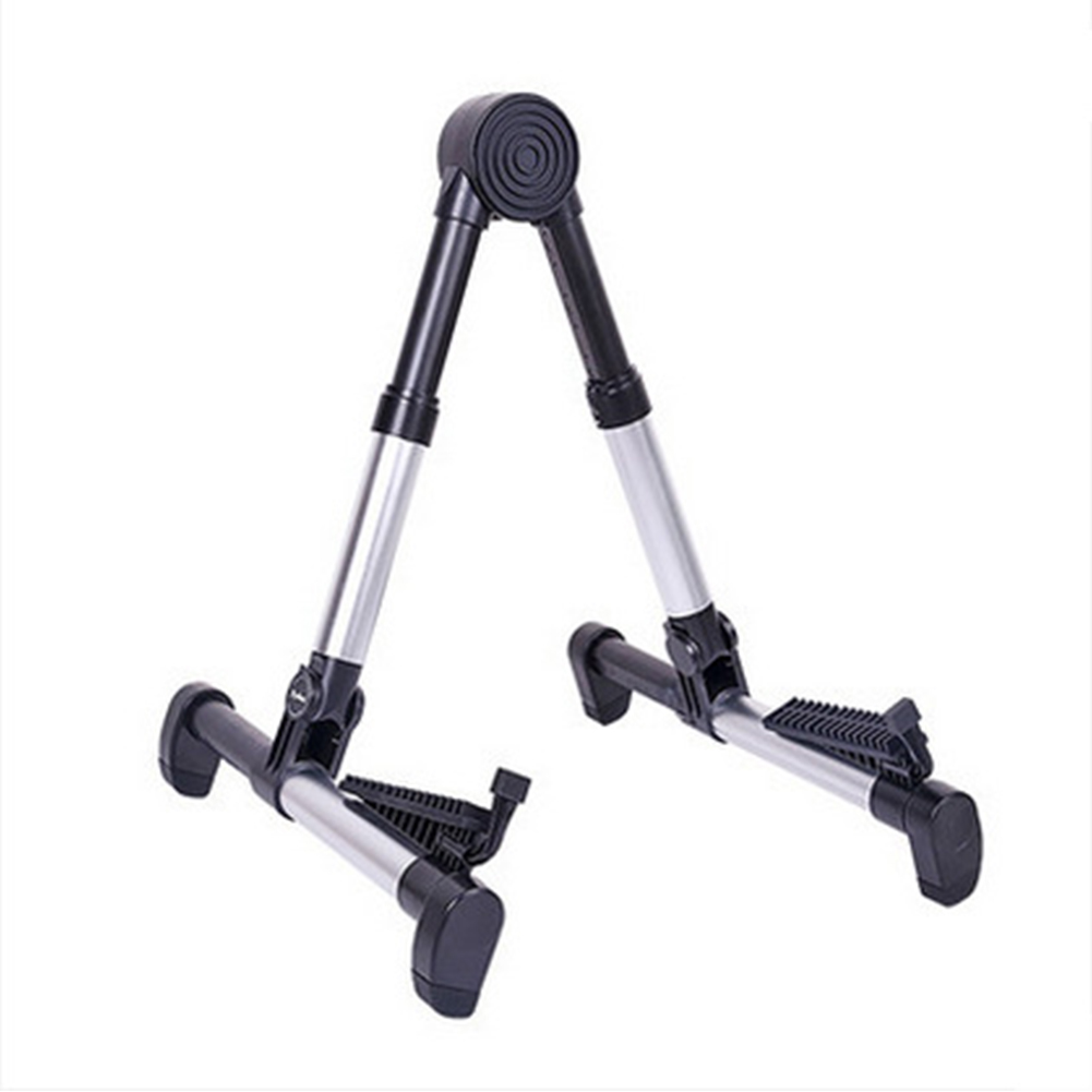 Portable Aluminum Floor Guitar Stand Adjustable Foldable Stand for All Types of Guitars, Basses, Ukuleles and Violins, Banjo blue_FP10S