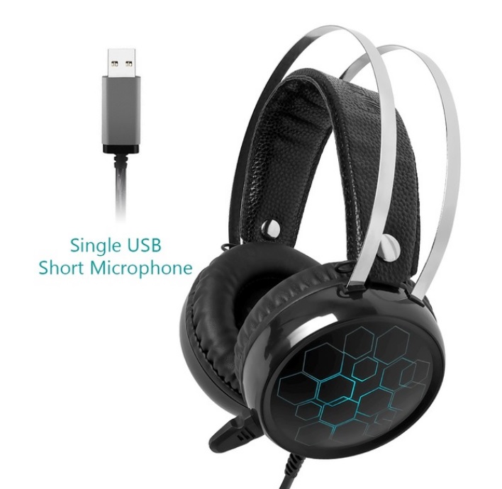 Professional 7.1 Gaming Headset Gamer Surround Sound USB Wired Headphones with Microphone for PC Computer Xbox One PS4 RGB Light