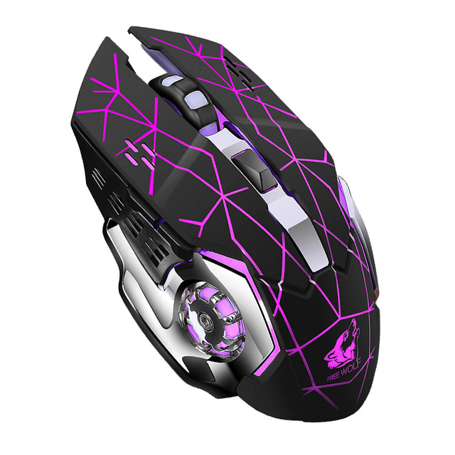 Rechargeable Wireless Silent LED Backlit Gaming Mouse USB Optical Mouse for PC