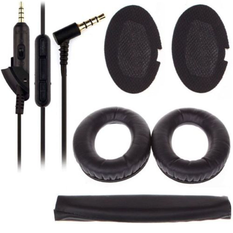 Replacement Ear Pads Cushion + Audio Cable + Headband for Bose QuietComfort QC15 QC2