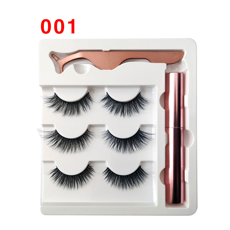 Soft Magnetic Eyeliner False Eyelashes Tweezers Set for Beauty