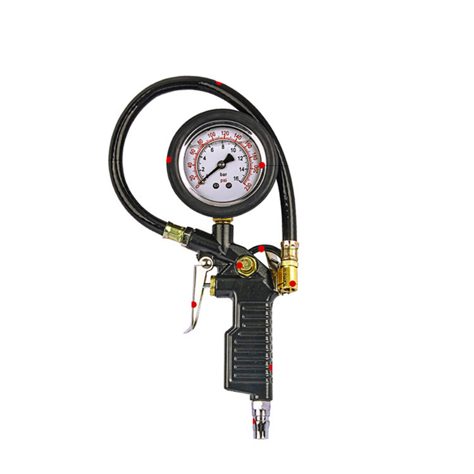 Tire Air Pressure Gauge Inflator Deflator With Rubber Hose 220bar Air Pump Compressor For RV Car Motorcycle Bike