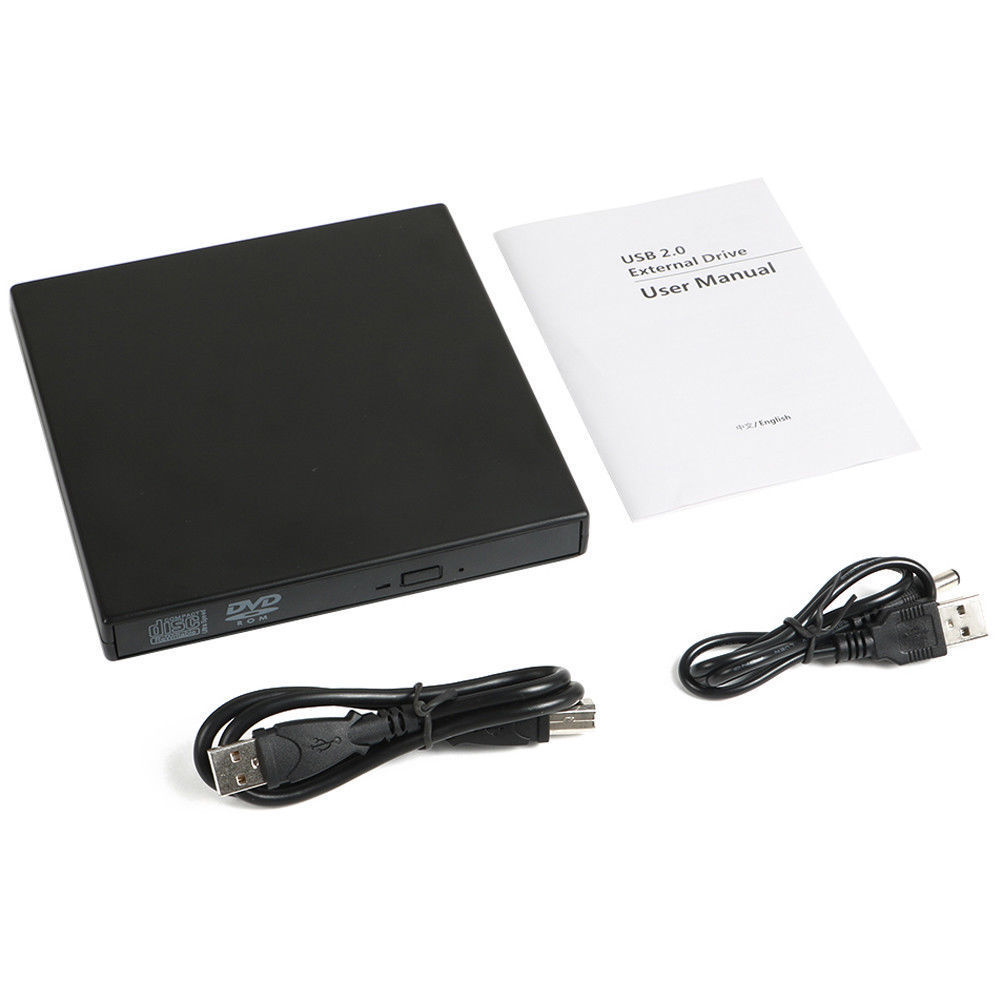 USB External Dvd Cd Rw Disc Burner Combo Drive Reader for Windows 98/8/10 Laptop PC