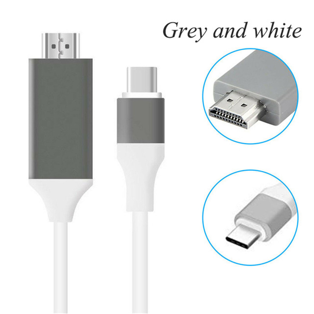 USB Type-C to HDMI HDTV Cable Adapter 4K 30HZ High Definition for PC Laptop Tablet Smartphone