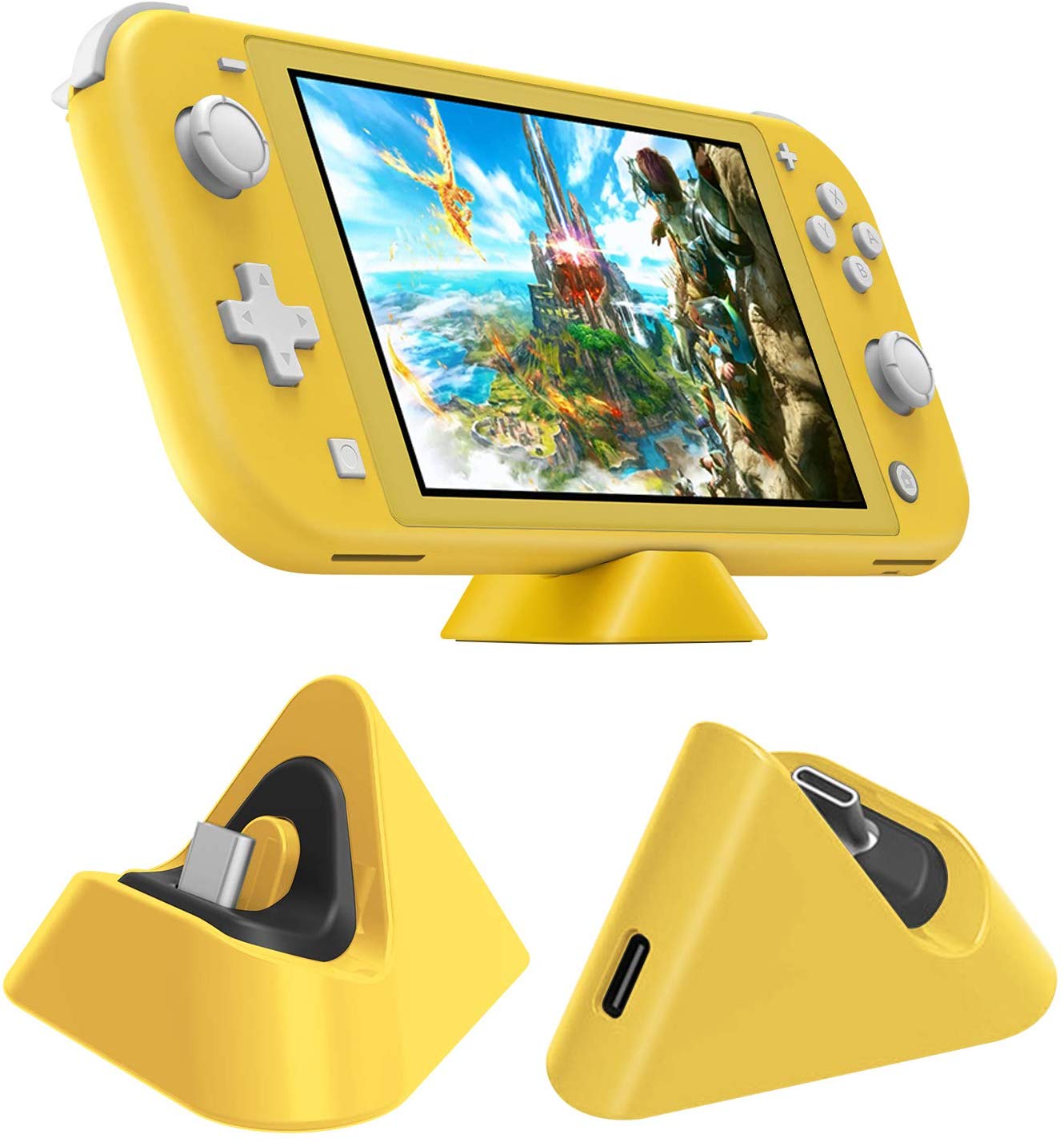Universal Gaming Machine Portable Triangle Shaped Type-C Charging Base for Switch/Lite