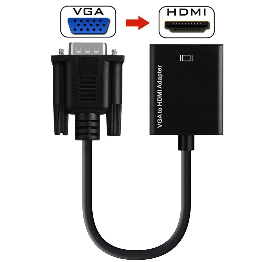 VGA to HDMI Adapter 1080P HD Audio TV AV HDTV Video Cable with Audio