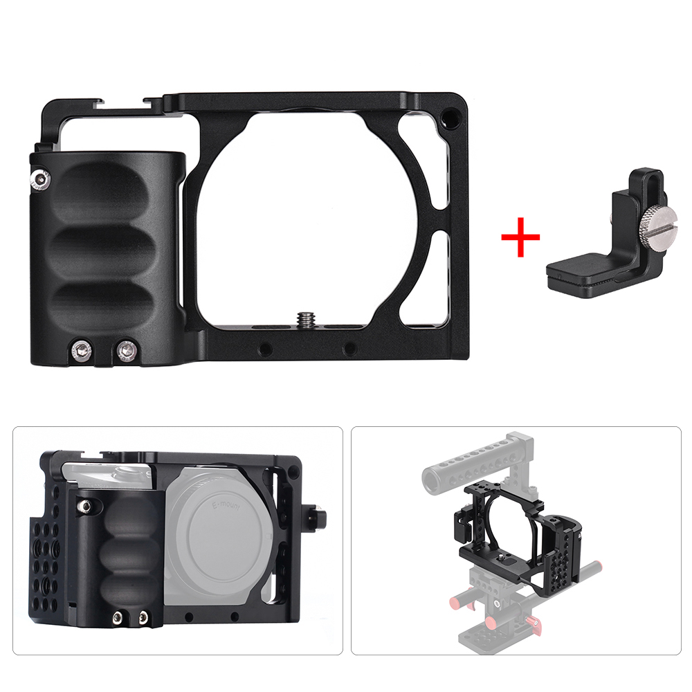 for Sony A6000 A6300 A6500 NEX7 Video Camera Cage + Hand Grip Kit Film Making System with Cable Clamp