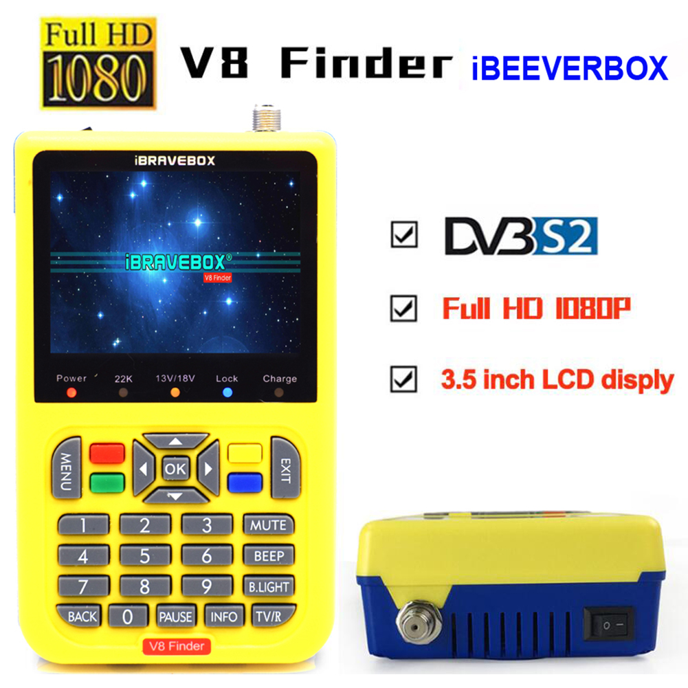 iBRAVEBOX V8 Finer HD DVB-S2 Satellite Finder MPEG-2 MPEG-4 Better Finder Meter