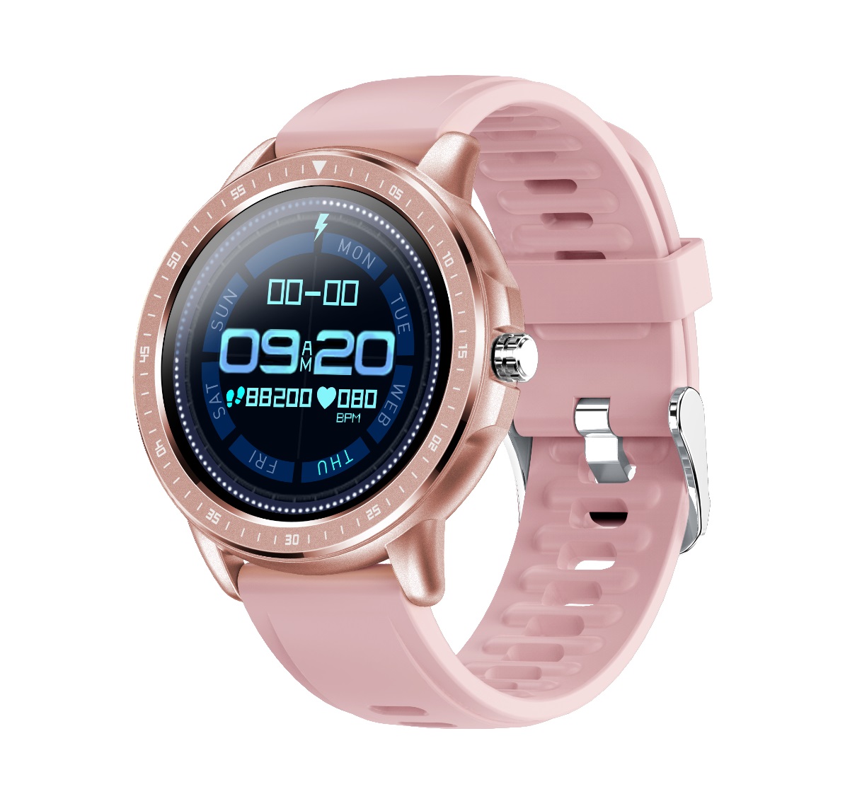 CF19 Smart Bracelet Round Dial 240*240 Touch Screen Heart Rate Monitor Step Counts IP67 Waterproof Wristwatch