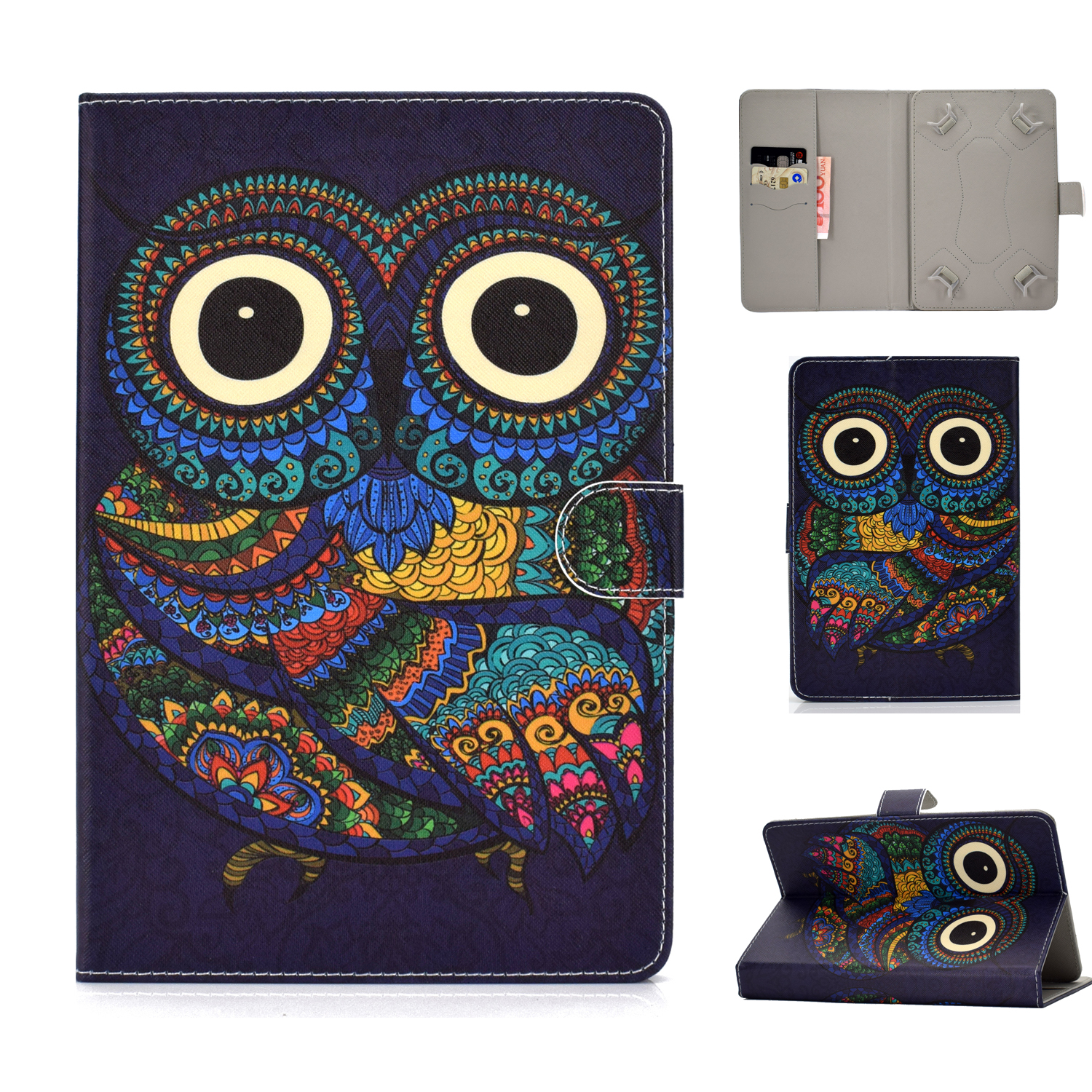 Universal Laptop Protective Cover Color Painted 8 Inches PU Case with Front Snap