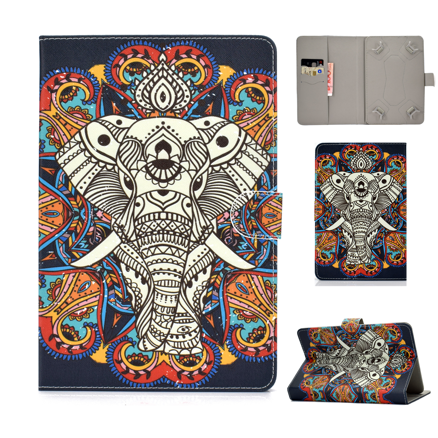 Universal Laptop Protective Cover Color Painted 8 Inches PU Case with Front Snap